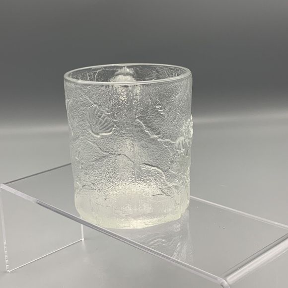 McDonalds 1993 The Flintstones Glass Pre Dawn Mug Bone Handle Etched Embossed 3D - Picture 2 of 9